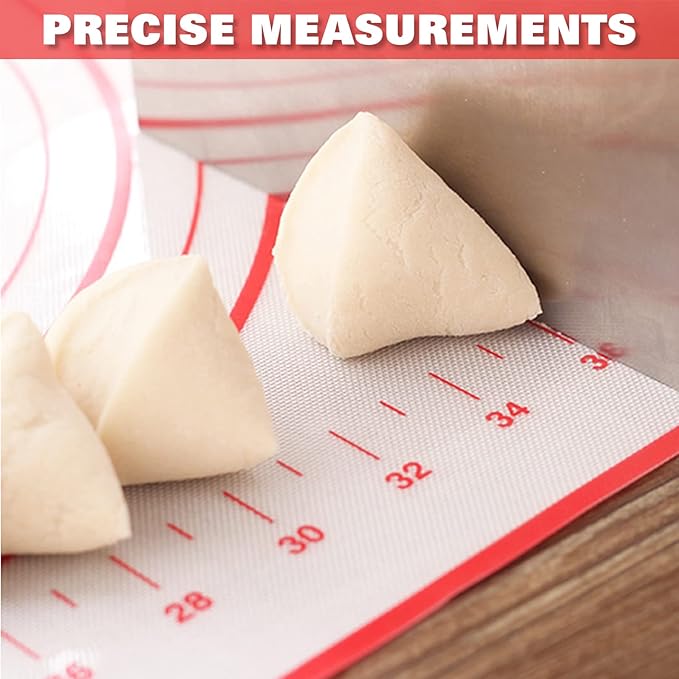 GREENRAIN Extra Large Silicone Pastry Mat Non Stick Baking Mat with Measurement Fondant Mat, Counter Mat, Dough Rolling Mat, Oven Liner, Pie Crust Mat (XXL-24''(W)*32''(L))
