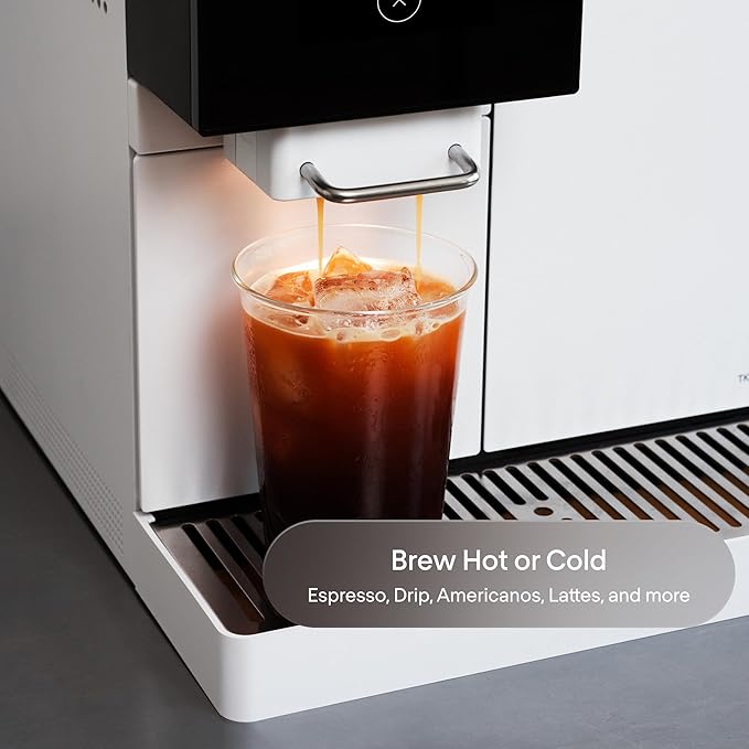 Terra Kaffe Super Automatic Espresso Machine - App-Enabled Coffee Machine - Auto Wake & Sleep - All Milk Types - Roaster-Approved Espresso Settings - Cappuccino Machines for Home - Black TK-02