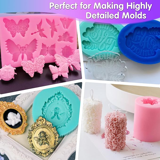 STARTSO WORLD Silicone Mold Making Kit 20A,10LB Pink Platinum Liquid Silicone Rubber for Mold Making, Fast Cure & Food Safe Silicone Mold Maker, Ideal for Casting Resin Molds/Silicone Molds