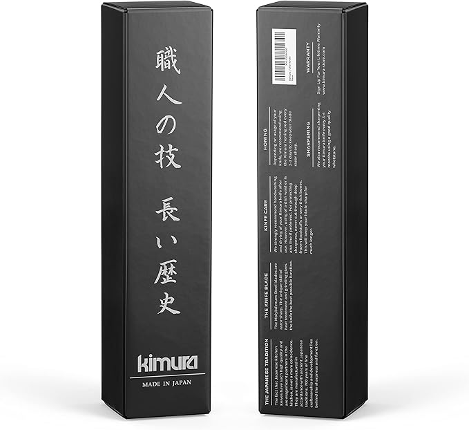 Kimura Kiritsuke Knife, [Made in Japan], 8 inch Professional Chef Knife, Ultra Sharp High Carbon Molybdenum Stainless Steel Kitchen Knives, Chefs Knives with Ergonomic Handle - Japanese Bunka