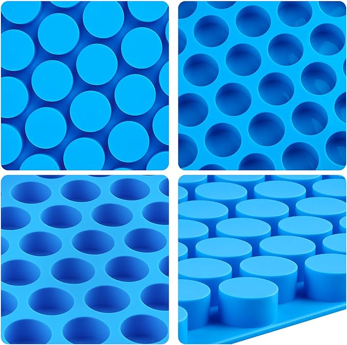 JOERSH Round Candy Molds Silicone Molds for Hard Candy, Gummy, Caramels, Chocolate, Ganache, Ice Cubes, 220 Cavity
