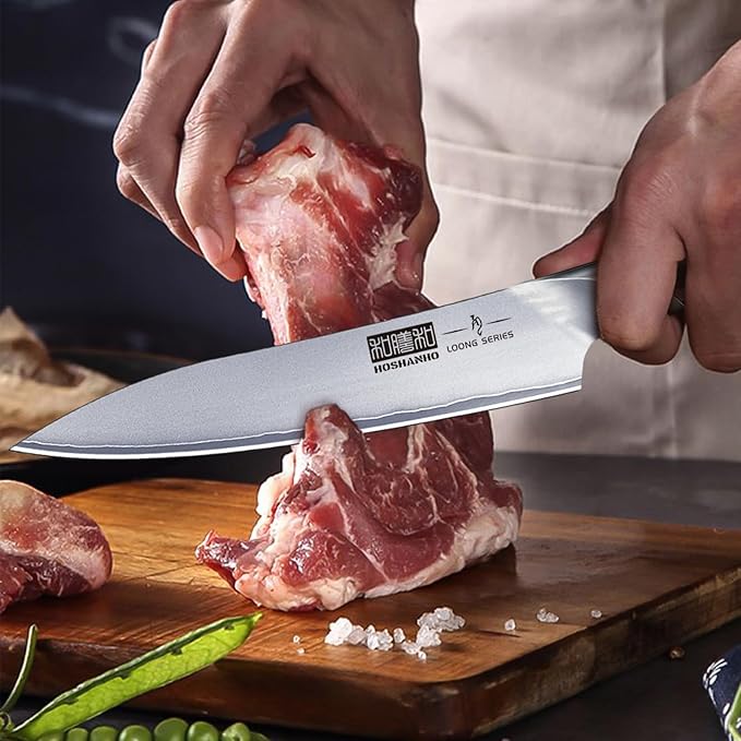 HOSHANHO 6 Inch Kitchen Knife, Ultra Sharp Japanese High Carbon Stainless Steel Chef Knife, Multipurpose Kitchen Utility Knife with Ergonomic Pakkawood Handle