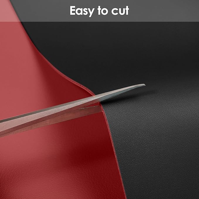 Leather Table Cover,1.8mm Thick,36x60 Inch Table Protector,Table Protector for Dining Room Table,Dining Table Cover,Dining Table Protector Rectangle(Black+Wine Red,36x60)