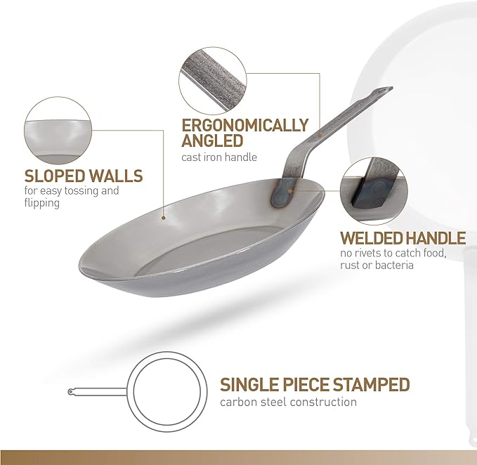 Matfer Bourgeat Black Carbon Steel Frying Pan, 14"