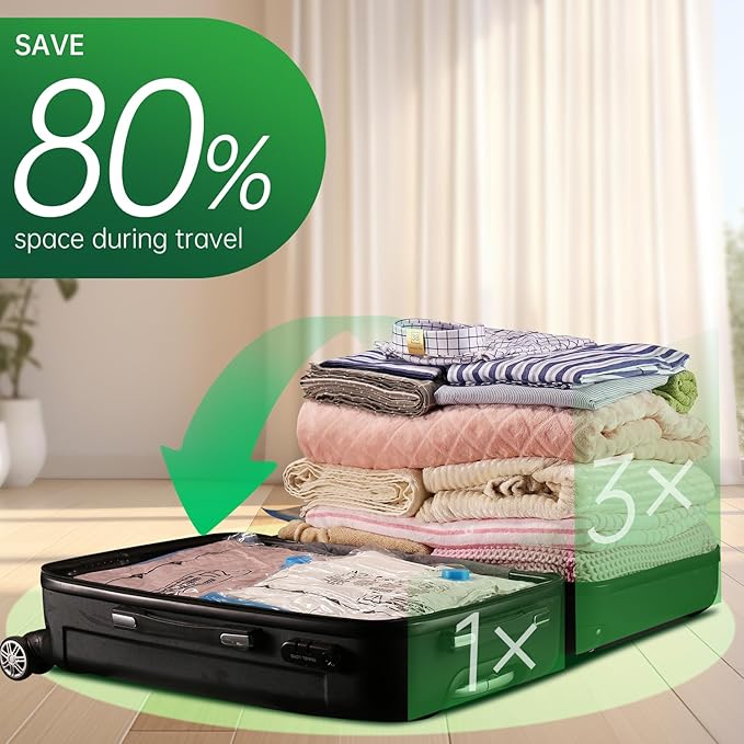 Travel Vacuum Bags - Space Saver Combo Pack (6 Bags)