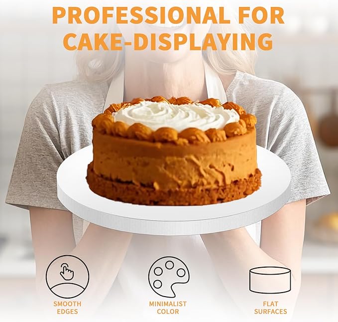 10pcs Cake Boards Drums 9 Inch Round Sturdy Corrugated Cardboard Base,1/2 Thick Drums Cake Base Sturdy Multiple Layers of Cardboard for Heavy or Multi Layer Cakes Base para Pastel (9inch/10pcs)