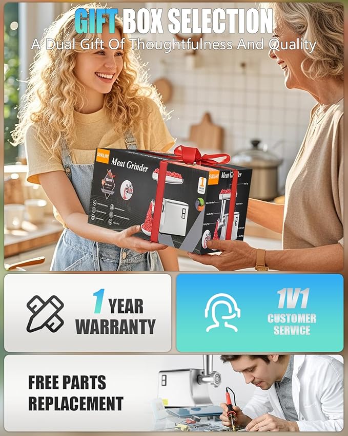5.0 Upgrade Electric Meat Grinder- [3500W Super Motor] [SGS Certified SUS304 Blade & Plate] 3-Second Fast Meat Grinding, Perfect For Meat Grinders For Home Use (BLACK)