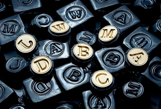 Berlinzo Ice Stamp Ring for Cube & Sphere - Custom Ice Cubes for Whiskey, Mojito Cocktails – J Letter Shaped Brass Ice Stamp j/ 3mm Depth - Black