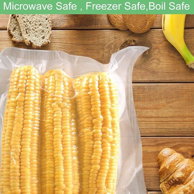 O2frepak 400 Quart Size 8" x 12" Vacuum Sealer Bags with BPA Free and Puncture Prevention,Vacuum Seal Freezer Bags,Great for Sous Vide Vaccume Sealer PreCut Bags