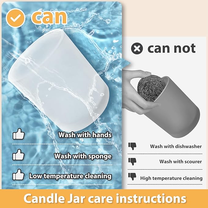 10 OZ Thick Candle Jars for Making Candles 15 Pcs, Empty Jars with Wood Lids for Candle Making, Sample Container, Frosted White