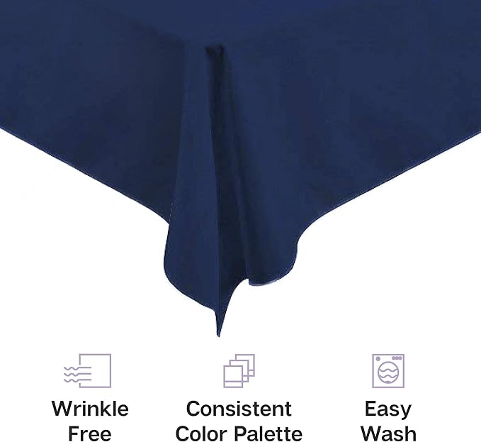 Gee Di Moda Rectangle Tablecloth - 60 x 102 Inch Hunter Green Table Cloth for 6 Foot Rectangle Table - Heavy Duty Washable Fabric - for 6 Ft Buffet Table, Holiday Party, Dinner, Wedding & Baby Shower