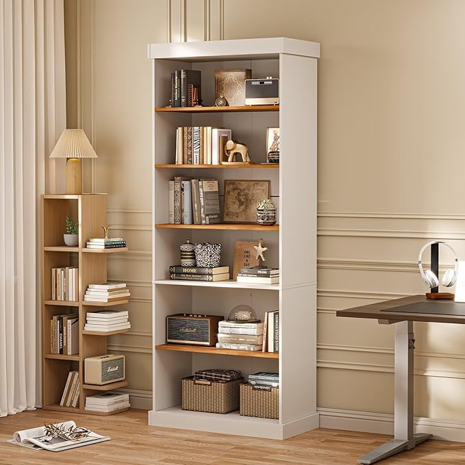 70.8" Tall Farmhouse Kitchen Pantry Cabinet, Modular Storage Cabinet with 6-Tier Adjustable Shelves, White, Wooden Hutch for Living Room, Kitchen, Set of 3