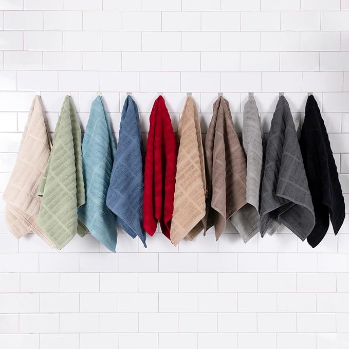 All-Clad Solid & Coordinate Kitchen Towels: Highly Absorbent, Super Soft Long Lasting 100% Cotton, 17" x 30" Tea Towels for Cleaning & Drying Dishes, Pans, Glassware, Countertops, 4-Pack, Indigo
