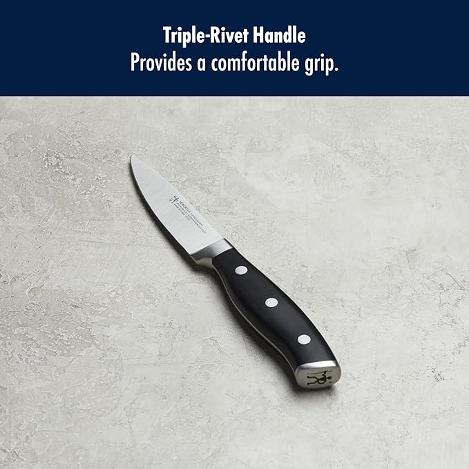 HENCKELS Forged Accent Razor-Sharp 2-pc Paring Knife Set, German Engineered Informed by 100+ Years of Mastery,Black