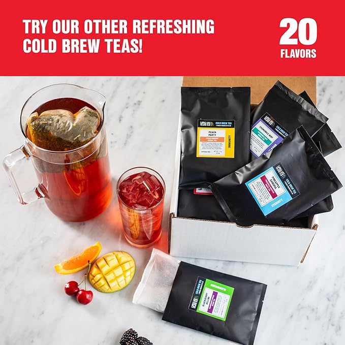 Tiesta Tea - Lean Green Machine Cold Brew, Loose Leaf, Light Citrus Green Tea, Medium Caffeinated Blend, Cold Brew Packets, Makes 64 oz Per Bag (Pack of 10)