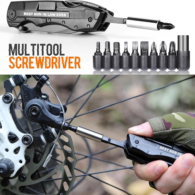 Son in Law Gifts, Multitool Knife, Gifts for Son in law, Christmas Practical Gift, Son’s Birthday Presents, Son-in-law Gift for Camping, Hiking, Fishing, 20 in 1 Multitool
