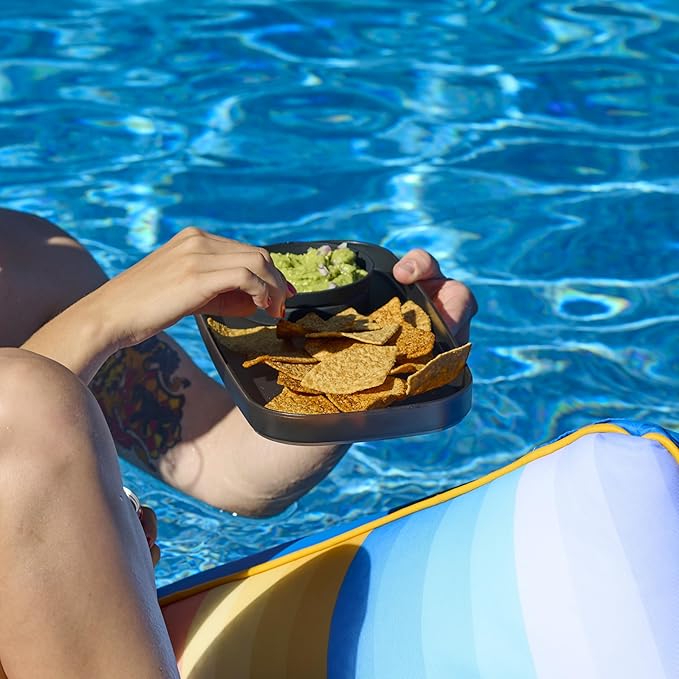 madesmart dipware Small Serving Plate, Collapsible & Removable Dip Bowl for Salsa, Queso, Sald, Olives, Premium Dishwasher & Microwave Safe, Multipurpose Plate & Bowl, Pink