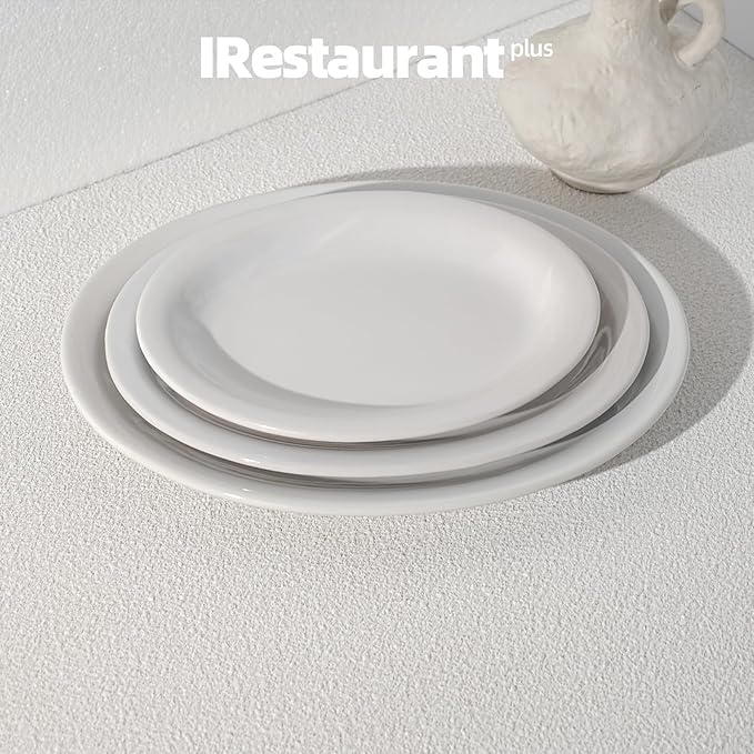 Stoneware Narrow Rim Commercial Grade Dinnerware,Bright White Oval Platter 11.5" x 8.5", Case of 12