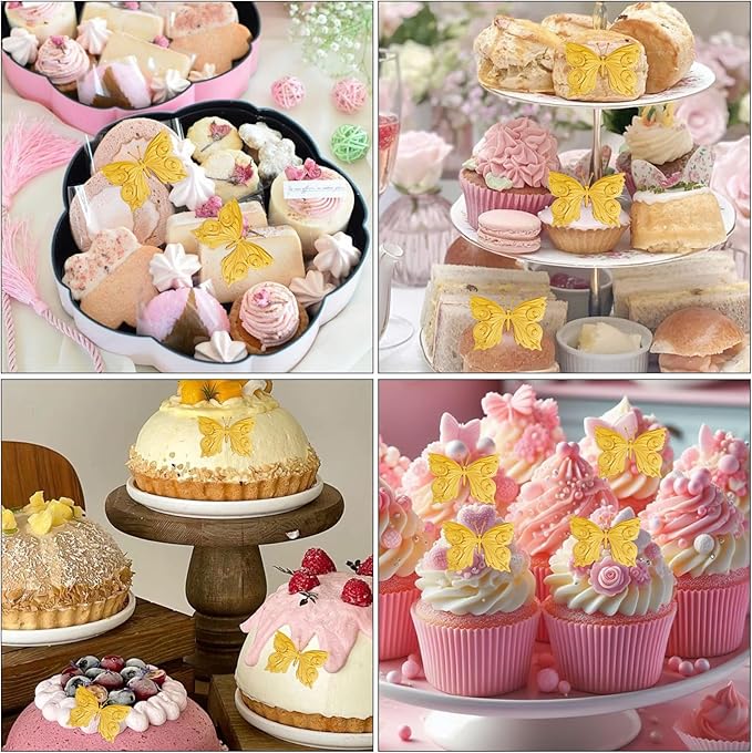 1Pcs 3D Butterfly Silicone Mold, Non-Stick Butterfly Cake Decoration Fondant Molds, for Kitchen Baking, Chocolate, Candy, Biscuits, Flower Paste, Resin Mold, Clay Modeling, Home Decor