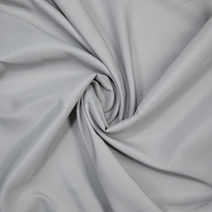Gee Di Moda Rectangle Tablecloth - 90 x 156 Inch Silver Table Cloth for 8 Foot Table with Floor-Length Drop - Heavy Duty Washable Fabric - 8 Ft Buffet Table, Holiday Party, Wedding & Baby Shower