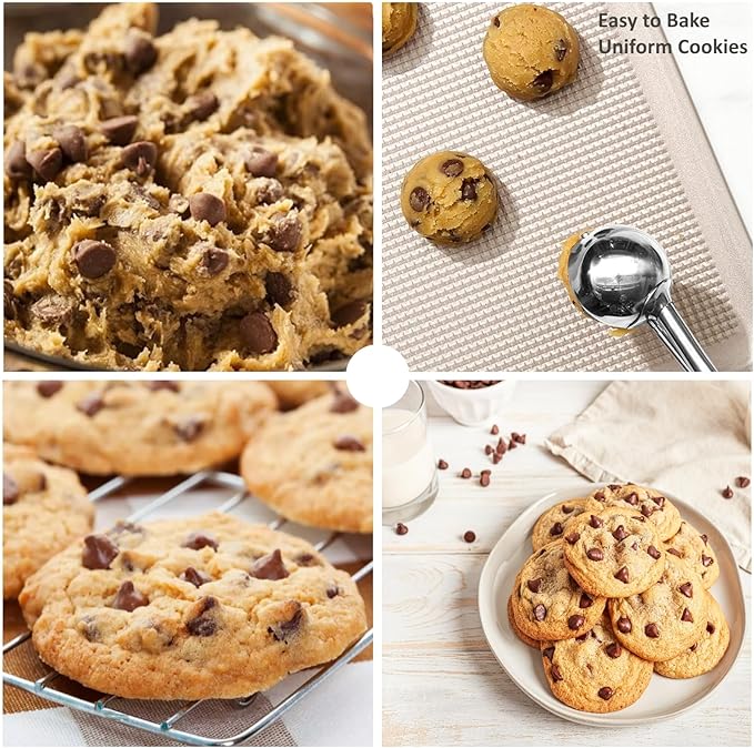 Cookie Scoop, Ice Cream Scoop, 1.5 Tbsp/ 23ml/ 0.7 oz Cookie Scoops for Baking, 18/8 Stainless Steel Cookie Scooper for Baking, Cookie Dough Scoop, Ice Cream Scooper with Trigger Release (Mint)