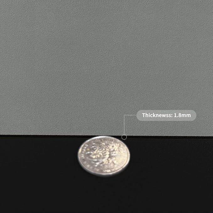Leather Table Cover,1.8mm Thick,12x90 Inch Desk Cover,Dresser Cover Top,Dresser Protector Top,Dresser Cover,End Table Cover.(Black+Gray,12x90)