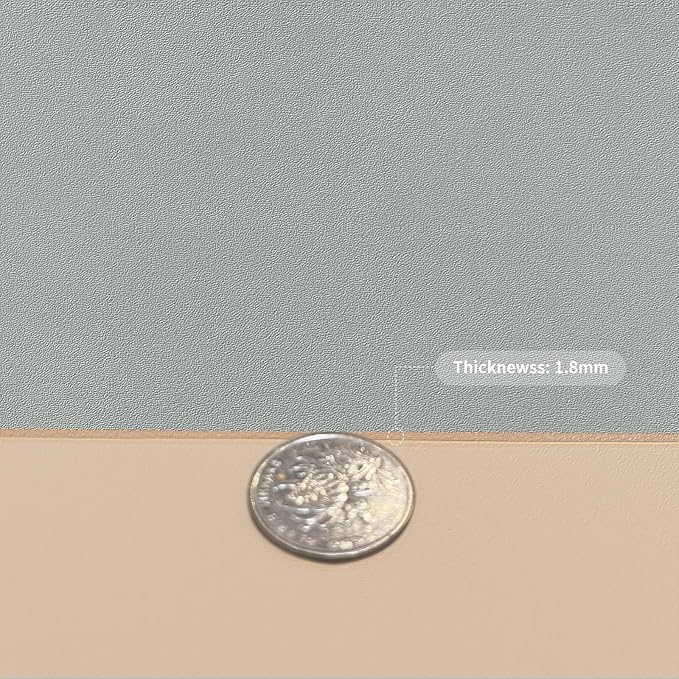 Leather Table Cover,1.8mm Thick,42x42 Inch Table Protector,Table Protector for Dining Room Table,Dining Table Cover,Table Cover Protector,Coffee Table Covers(Light Brown+Gray,42x42)