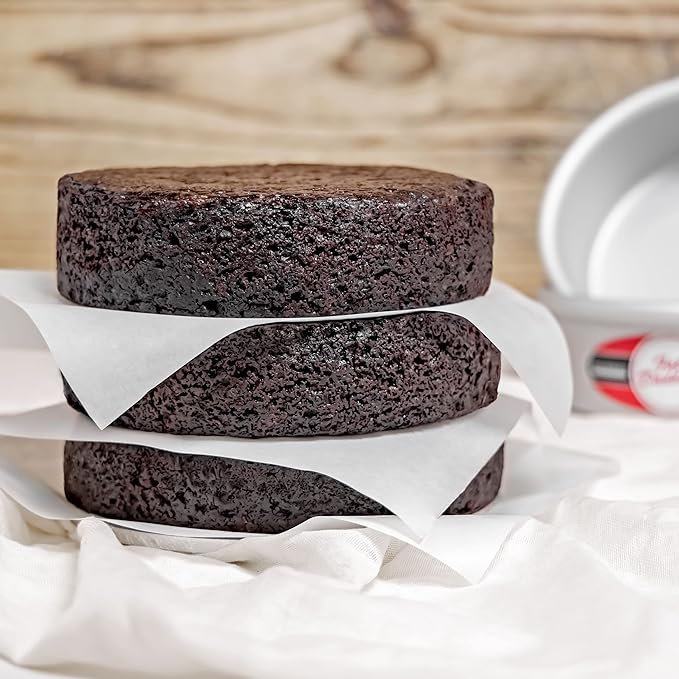 Fat Daddio's PRD-83 Anodized Aluminum Round Cake Pan, 8 x 3 Inch, Silver
