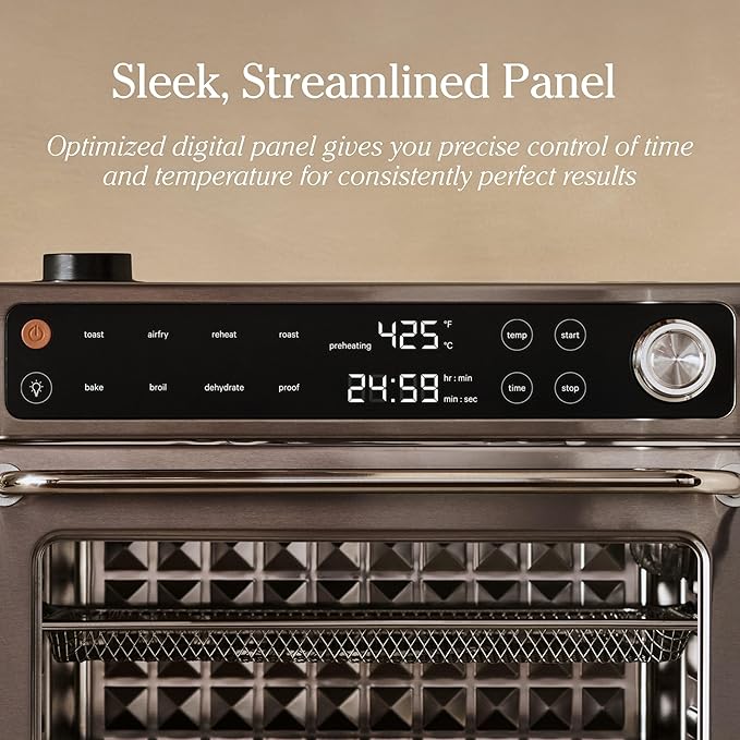 Our Place Large Wonder Oven Pro | 8-in-1 Digital Countertop Oven with Large 32Qt quarts | Non-toxic, Fast Quartz Heating | Air Fry, Toast, Roast, Bake, Broil, Reheat & Dehydrate | Stainless Steel