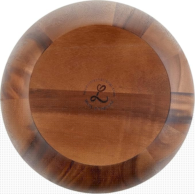 Lipper International Acacia Round Flair Bowl