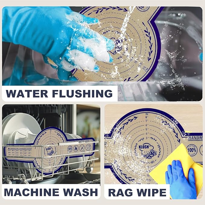 Silicone Bread Sling for Dutch Oven, 2 Pack (8" & 10" Round) – Non-Stick & 500°F Heat Resistant Sourdough Mat, Easy to Clean, Reusable Food-Grade Sourdough Slings - Fits 5–7 qt Dutch Ovens