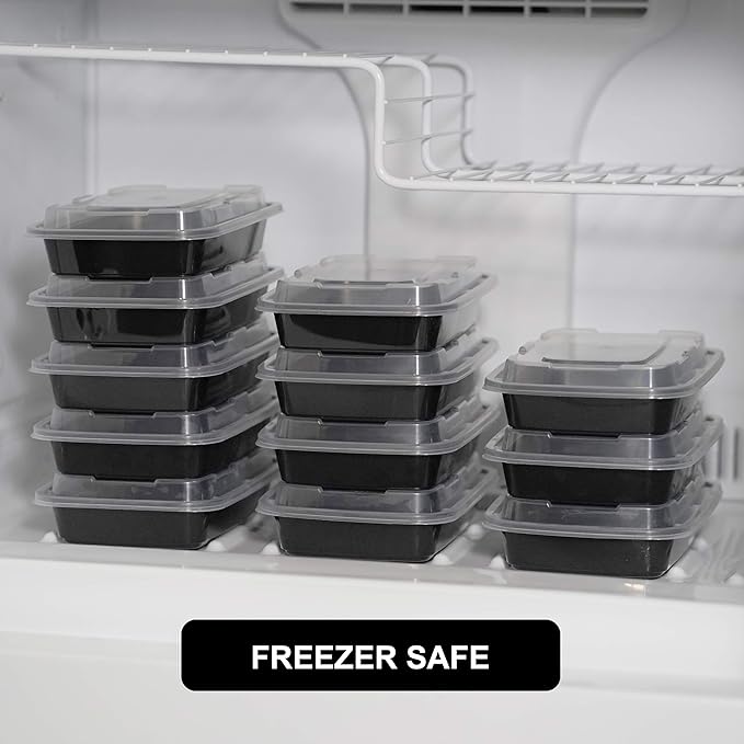 Freshware Meal Prep Containers 1 Compartment Food Storage Containers with Lids, Bento Box, BPA Free, Stackable, (16 oz), 150 count (Pack of 1)