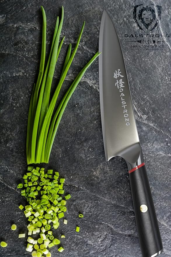 Dalstrong Chef Knife - 8 inch - Phantom Series - Japanese High-Carbon AUS8 Steel Kitchen Knife - Pakkawood Handle - Cooking Knife - Razor Sharp Chef's Knife - Sheath Included