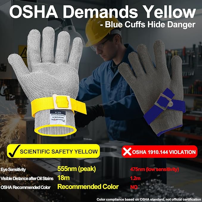 Dowellife Level 9 Cut Resistant Glove, Grey, X-Large, 2 Pcs