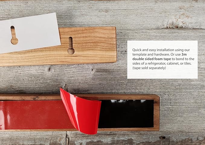 Magnetic Wooden Knife Bar Holder Strip, Cherry or Walnut, 12, 16, 20, or 24 Inch (20 Inch, Walnut)