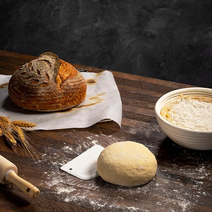 Bread Banneton Proofing Basket [Set of 2] Oval 10x6 Inch Sourdough Rising Baskets with Liner