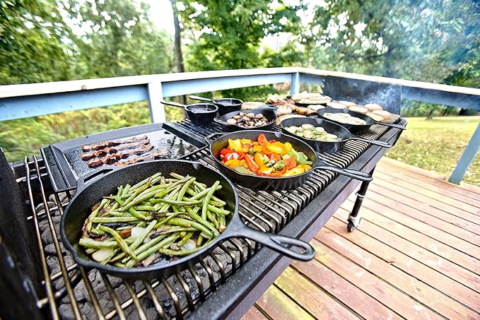 Lodge 12 Inch Cast Iron Pre-Seasoned Skillet – Signature Teardrop Handle - Use in the Oven, on the Stove, on the Grill, or Over a Campfire - Black