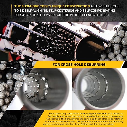 Brush Research BC21432 FLEX-HONE, 2-1/4" (57.2mm) Diameter, 320 Grit, Silicon Carbide, For Mild Steel, Stainless Steel, Cast Iron and Softer Ferrous Materials