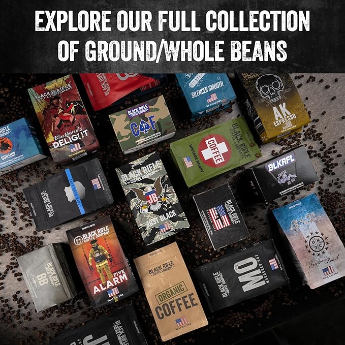 Black Rifle Coffee Company Freedom Fuel, 12oz Bag, Ground Coffee Dark Roast - Roasted Blend Made from Arabica Beans - Colombian & Brazilian Beans - Veteran Founded & American Made