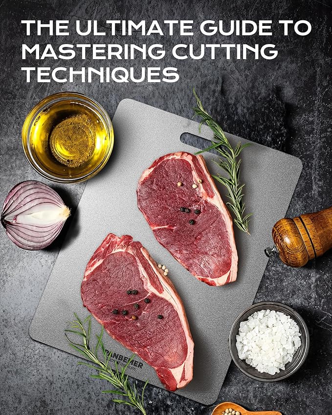 Titanium Cutting Board, Food Grade 100% Pure Titanium Cutting Boards for Kitchen, Non-Toxic Double-Sided Chopping Board, Dishwasher Safe, Easy to Clean – 16 x 12 Inch